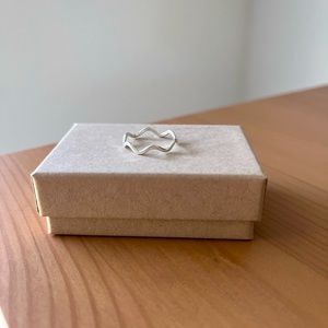 Sterling silver wave ring